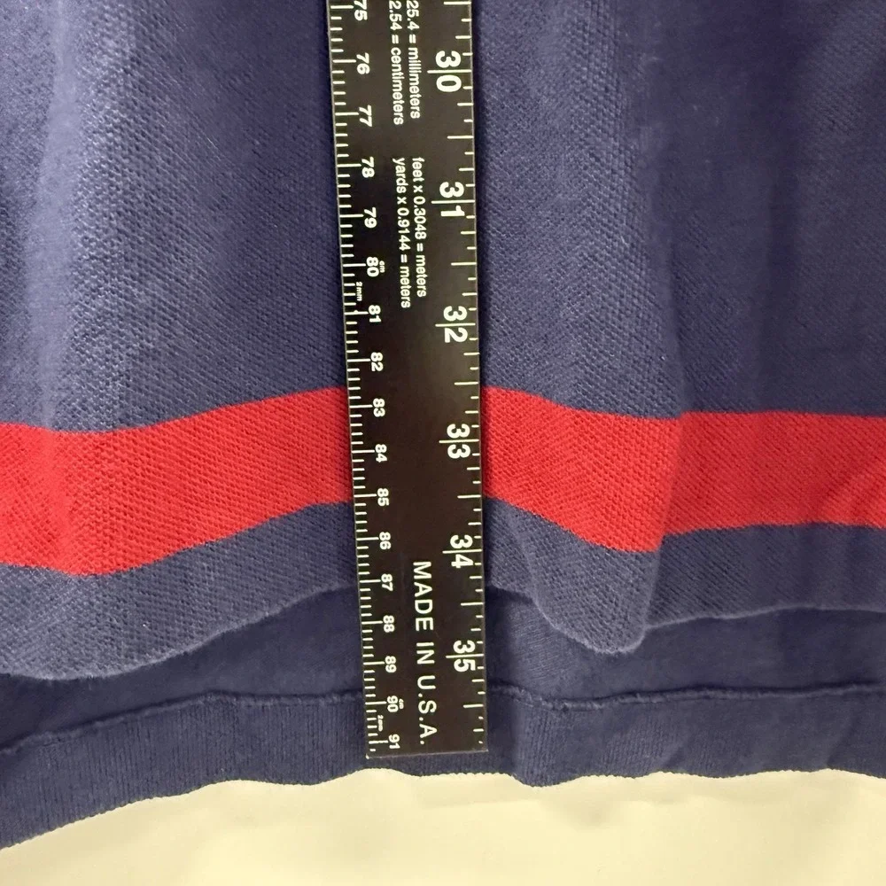 Polo Ralph Lauren Rugby Shirt Mens 3XLT NYC Blue Red Striped Crest Big Tall